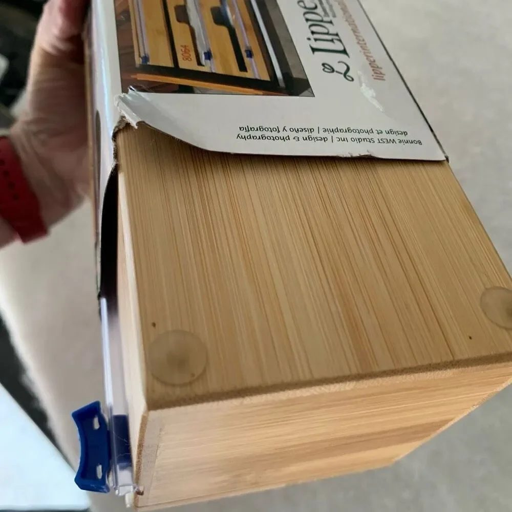 Lipper International Bamboo Single Wrap Dispenser With Cutter #8063 *New*